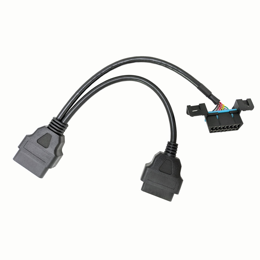 Rearmaster  OBD Y Splitter Cable, 1 Male to 2 Female Extension for GPS Tracker and Automotive Diagnostic Devices