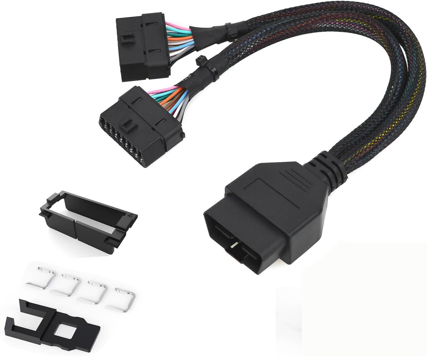 Harness kit OBD Y Splitter Cable for MERCEDES-BENZ OBD2 Port,1 Male To 2 Female Extension for GPS Tracker and Automotive Diagnostic Devices