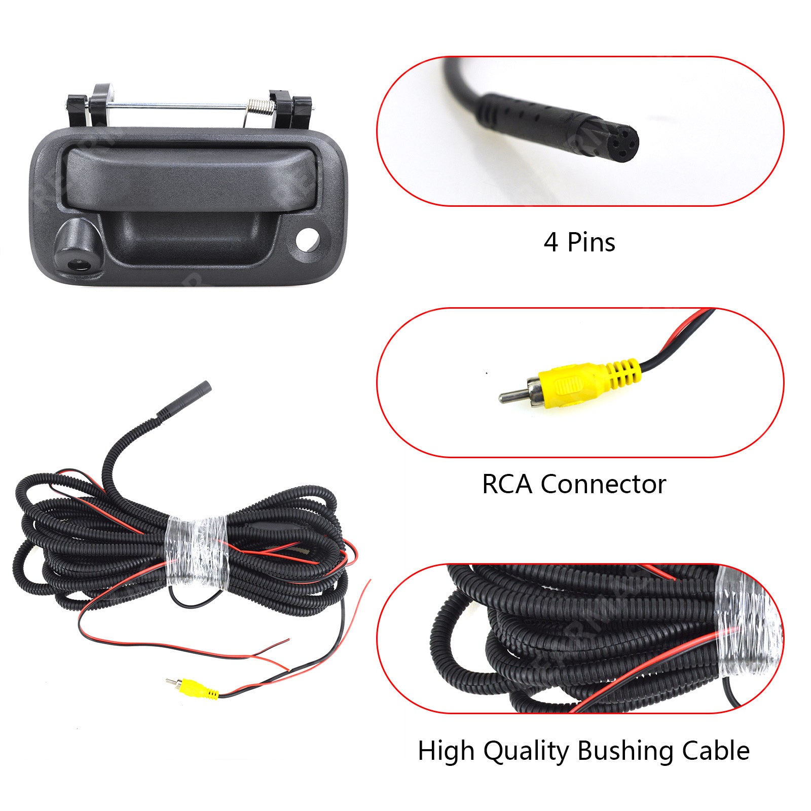 REARMASTER Tailgate HandleBackup Camera For Ford F150 F250 F350 F450 F550 2004-2014 Truck