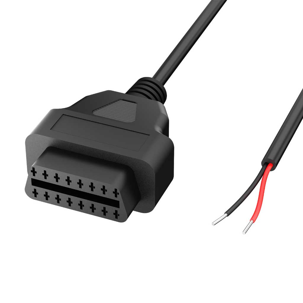Rearmaster Power and Ground wire to OBD Female Adaptor Cable for GPS Tracker and Automotive Diagnostic Devices