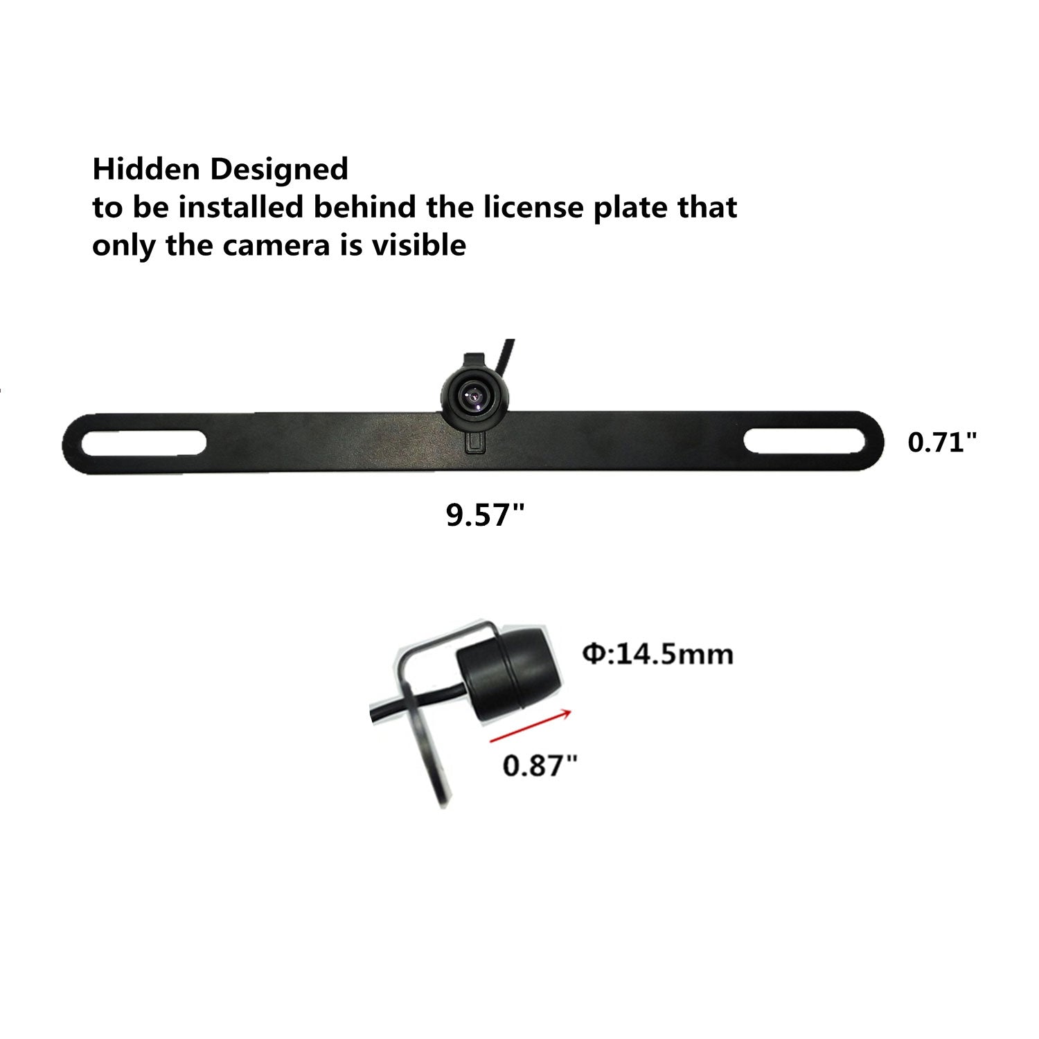 Rearmaster License Plate Camera Support Mirrored/Non-mirrored Switch,Guideline On/Off