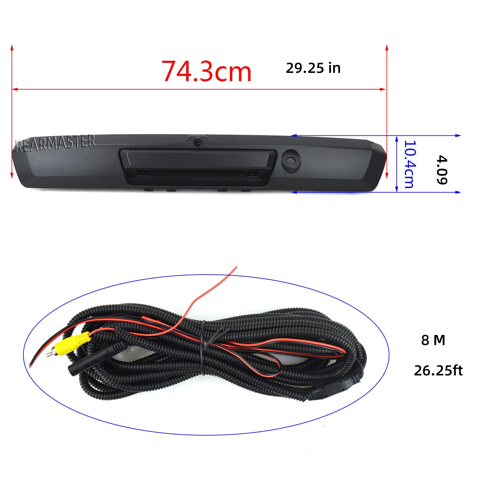 REARMASTER Tailgate Handle Backup Camera Replacement For Ford Super Duty 2017-2020