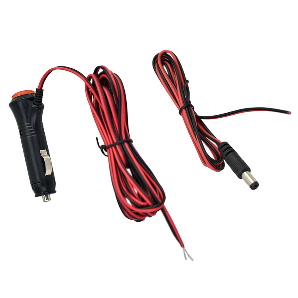 Rearmaster 12V/24V Cigarette Lighter Power Supply Adapter DC Extension Cable Kit
