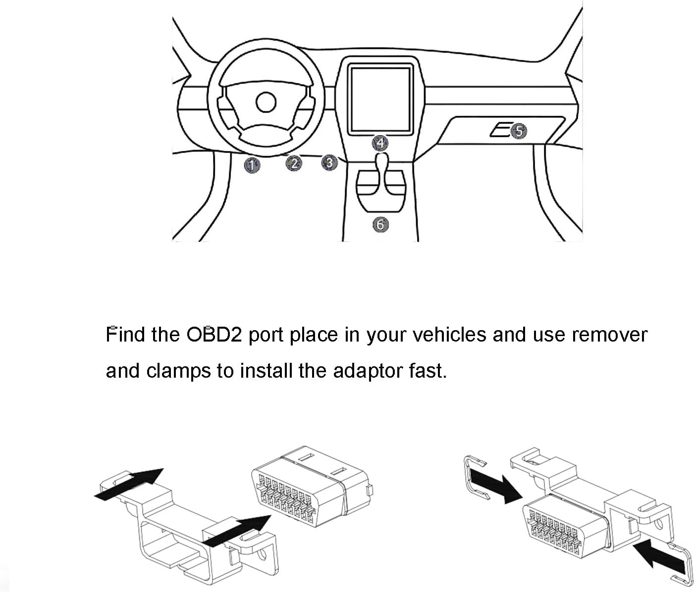Harness kit OBD Y Splitter Cable for CITROEN&PEUGEOT&FIAT &RENAULT&OPEL&DACIA&IVECO OBD2 Port,1 Male To 2 Female Extension for GPS Tracker and Automotive Diagnostic Devices
