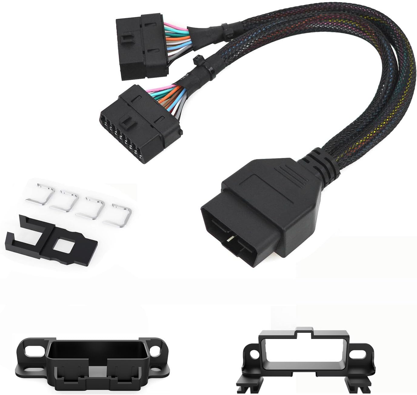 Harness kit OBD Y Splitter Cable for BMW OBD2 Port,1 Male To 2 Female Extension for GPS Tracker and Automotive Diagnostic Devices