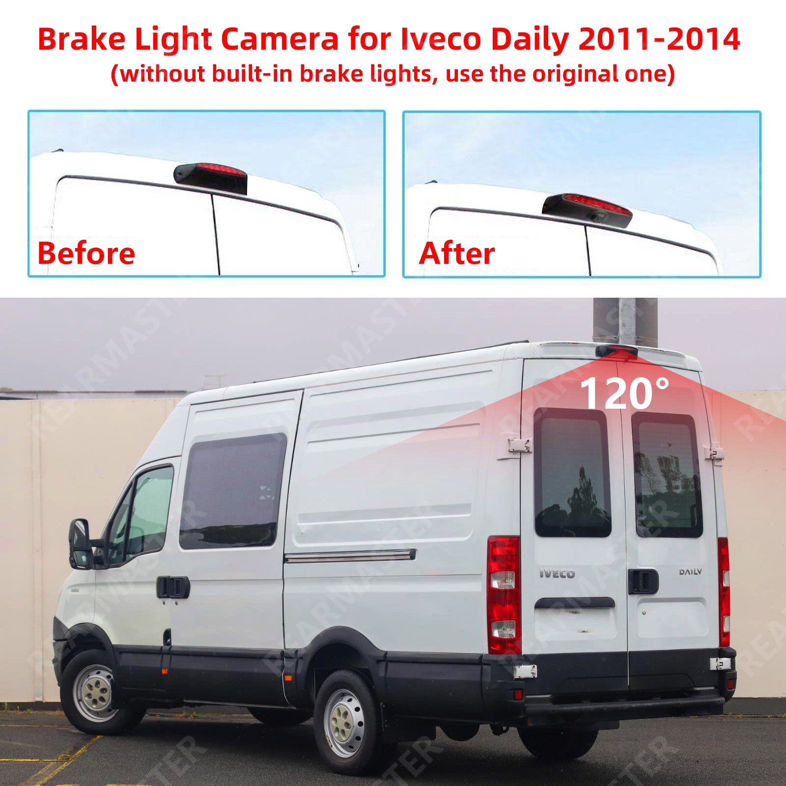 REARMASTER HD Brake Light Reversing Camera For Iveco Daily 2011-2014 Van
