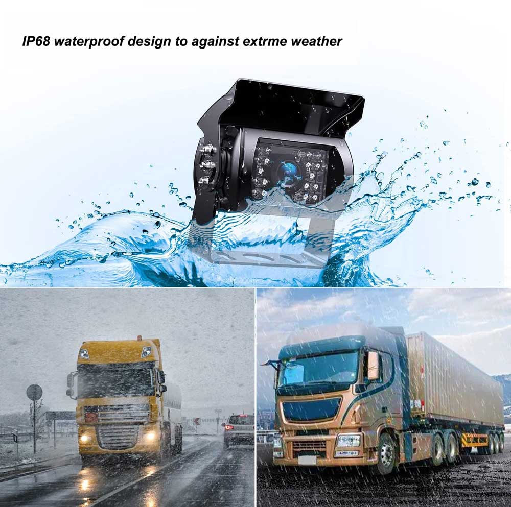 Rearmaster Backup Camera Kit,7 Inch Monitor Screen With 18 LED Night Vison Rear View Camera For Large Vehicles Truck/Trailer/Pickup/RV/Van/Bus/Motor Home/Harveste