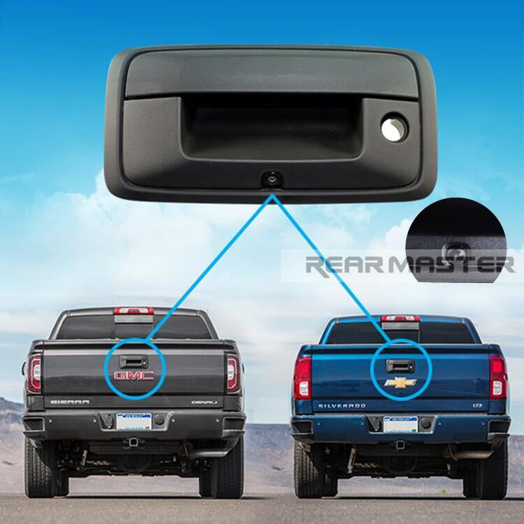 REARMASTER Tailgate Handle Rear View Camera Replacement For Chevrolet Silverado 14-15 GMC Sierra 14-15
