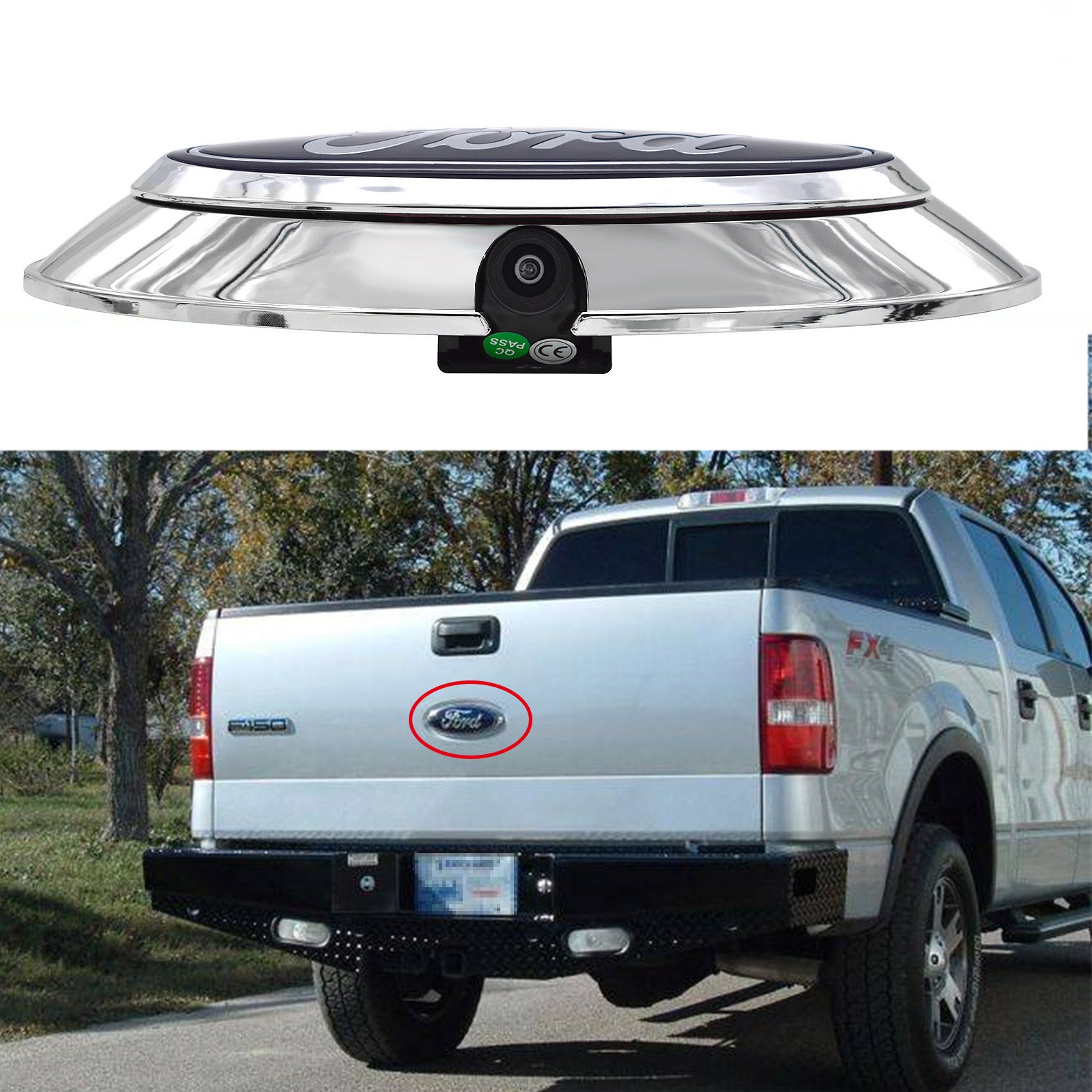 REARMASTER Ford Emblem Backup Camera for Ford F150/F250/F350/F450/F550 2004-2016