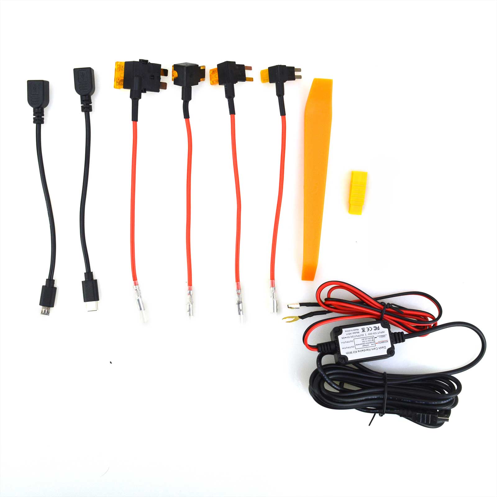 Rearmaster Hardwire Kit 12V-24V to 5V Dash Cam Cable