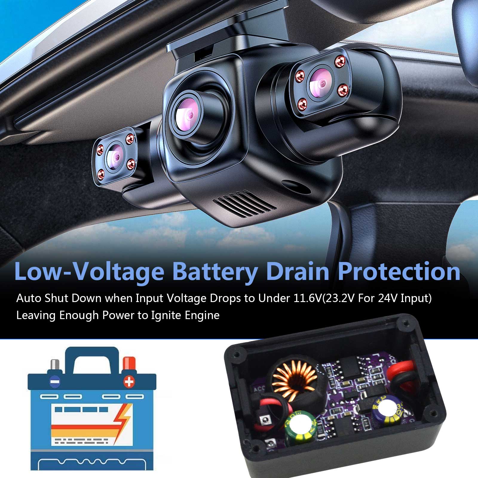 Rearmaster Hardwire Kit 12V-24V to 5V Dash Cam Cable