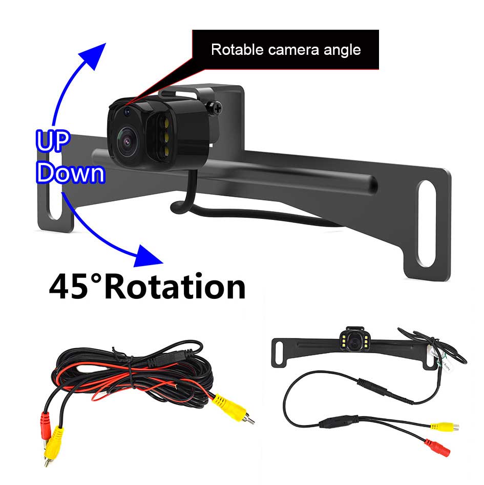 Rearmaster License Plate Camera Support Mirrored/Non-mirrored Switch,Guideline On/Off