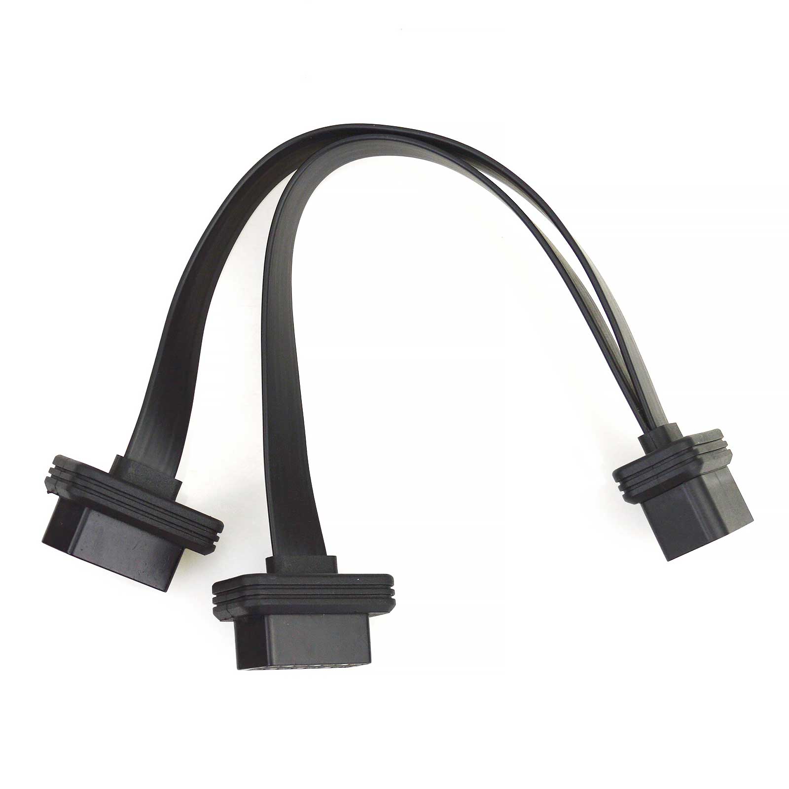 Rearmaster J1962 OBD2 Y Cable Adaptor 1 Male to 2 Female Flat Type