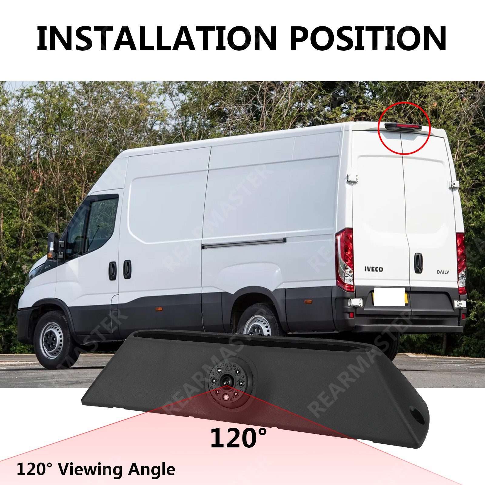 REARMASTER HD Brake Light Reversing Camera For Iveco Daily 2011-2014 Van