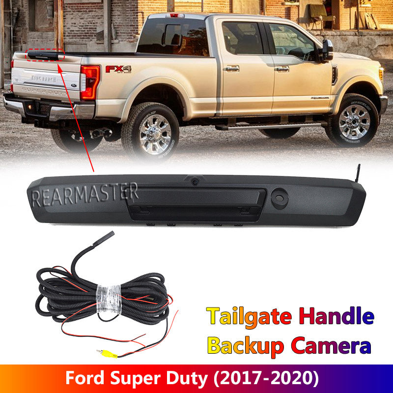 REARMASTER Tailgate Handle Backup Camera Replacement For Ford Super Duty 2017-2020