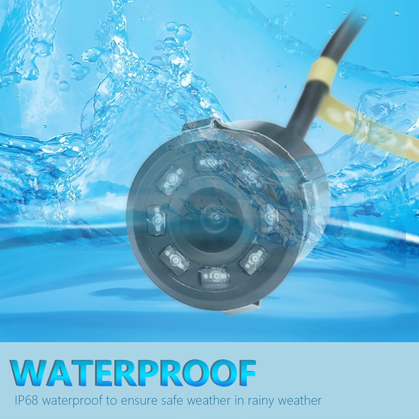 18.5mm 8 LEDs Night Vision Universal Front/Rear View Reverse Backup Camera