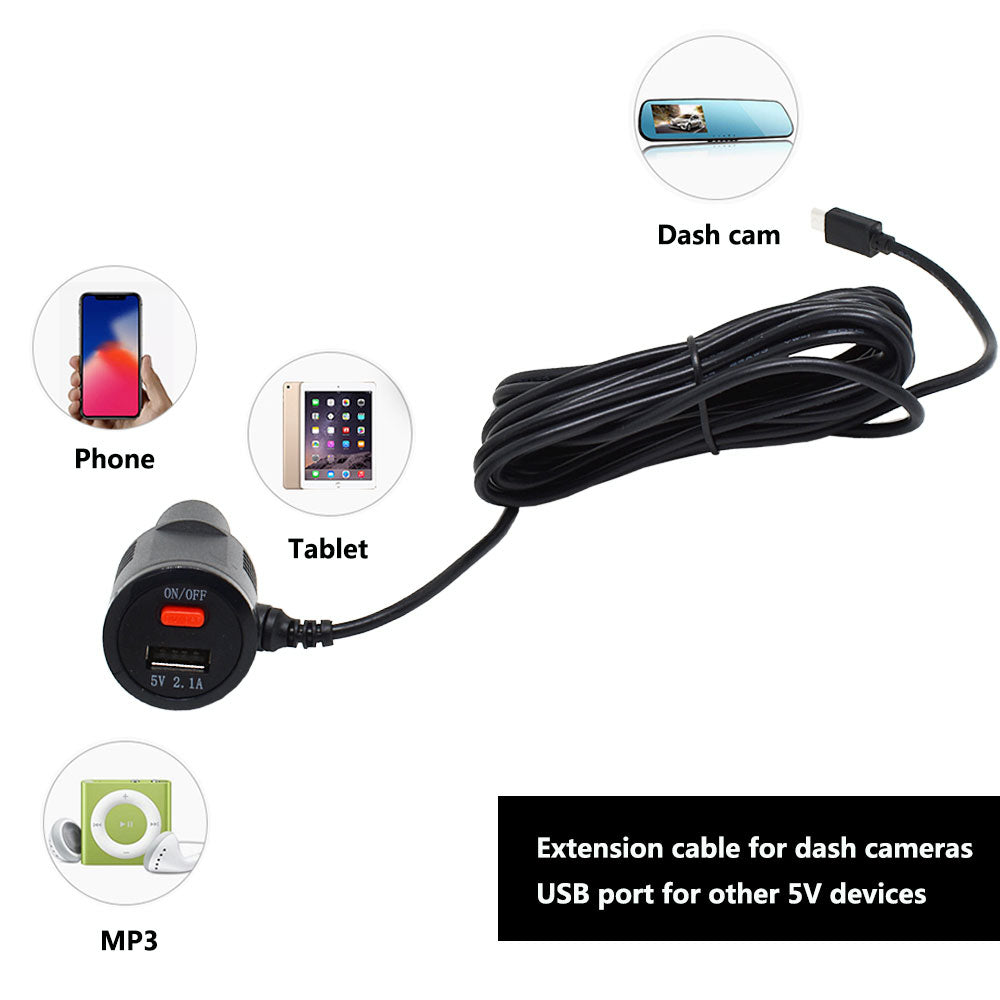 dash cam with usb charging