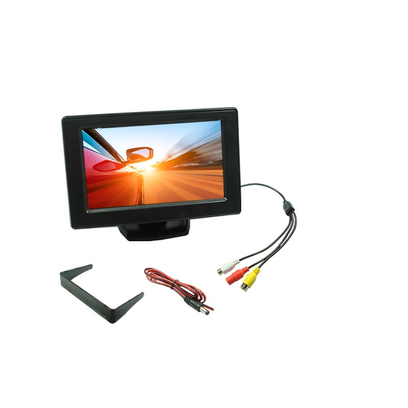 Rearmaster 4.3” car monitor for backup camera,2 RCA video inputs, 160°adjustable  bracket,support PAL/NTSC